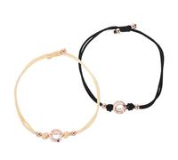 BESPORTBLE Bracelets Connectés pour Couples Vibration à Capteur, Cordon Tressé Ajustable en Alliage, pour Occasions Spéciales et Relations à Longue Distance