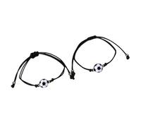 BESPORTBLE Bracelets de Football Réglables pour Couples 1 Paire Accessoires Résistants à L'Usure Bracelets Chic pour Fans de Sport Bijoux de Poignet Unisexes Adaptés aux Supporters de