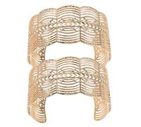 BESPORTBLE Bracelets Joncs Ouverts Larges Design Ajouré Géométrique pour Femmes Bijoux Manchettes Bras