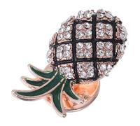 BESPORTBLE Broche Ananas en Alliage Cuivre et Zircon Incrusté, Finition Délicate et Éclatante, Accessoire Chic pour Robes et Tenues Formelles, Couleur Or