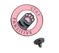 BESPORTBLE Broche Chat Rose Ronde Alliage Décoration Adorable Pour Vêtements Et Accessoires Femme Épingle Mignonne Et Badge Cartoon