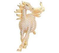 BESPORTBLE Broche cheval strass : épinglette animal du pour femme et homme - épingle animal scintillante pour vêtements, châles et occasions festives