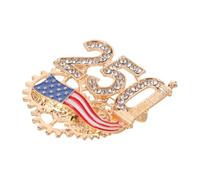 BESPORTBLE Broche Commémorative Américaine en Alliage Émail Précis, Décorative pour Parade de Célébration et Réunions Familiales, Jour de L'indépendance