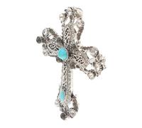 BESPORTBLE Broche De Croix Du Milieu Épinglettes Épinglette Pour Costumes Pour Hommes Broche Pour Costume Homme Broche Du Collier Pour Hommes Broche De Col Avec Chaîne Alliage De Zinc Grey