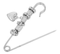 BESPORTBLE Broche de Pull Rétro de Cœur Boucle D’Écharpe Argentée Décorative Accessoire de Cape Oversize pour Cardigan Broche Chic Vintage Femme Bijou Vestimentaire