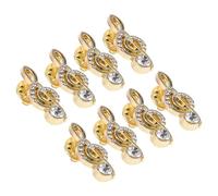 BESPORTBLE Broche de Vêtement Musique Scintillante Coréenne Métal Léger Épingle à Note de Musique pour Femme Fête Mariage Lot 8 Pièces Doré