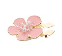 BESPORTBLE Broche en Perles Femme Fleur Chic Alliage Résistant Épingle à Foulard Polyvalente Tenue Élégante Accessoire Mode Rose