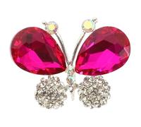 BESPORTBLE Broche en verre cristallin patch de vêtement décoratif ornement de vêtements Patch en strass pour les vêtements confectionner des décors de vêtements alliage Rosy