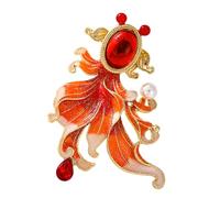 BESPORTBLE Broche Koi Clips Émail Mariage Mignon Accessoires Épingle Broche Broche Seigneur Petit Rétro Charme Broche Pour Femme Femmes Broches Bijoux Broche Broches Féminines Rouge Alliage