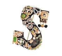 BESPORTBLE broche lettre filles initial épingle q lettres pour les bas de Noël mode broche broche de fête Materbe broche de vêtements