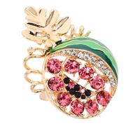 BESPORTBLE Broche Pastèque avec Brillant Épingle Cartoon Fruit pour Cardigan Châle et Accessoire Femme Élégant et Facile à Fixer