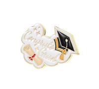 BESPORTBLE broche pour casquette de célibataire or accessoires académique briller collège chapeau charmes d'émail de graduation épingles à capuchon école broches alliage