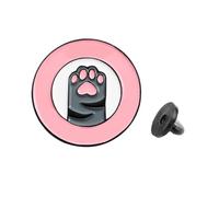 BESPORTBLE Broche Ronde En Alliage Sans Allergènes Motif Griffe De Chat Et Lettre Anglaise, Accessoire Pour Paquet Et Tenues De Bureau