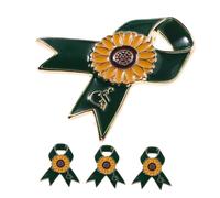 BESPORTBLE Broche Tournesol En Alliage Léger à Épingle De Revers, Accessoire Floral Décoratif, Lot De 4, Pour Femme, Tenue Caritative, Soutien Handicap