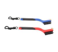 BESPORTBLE Brosse de Nettoyage pour Golf 2pcs avec Poils Rigides et Souples, Manche Antidérapant Ergonomique, pour Paquet de Golf et Compartiments de Voiture