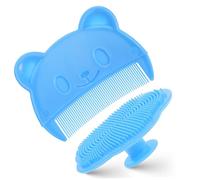 BESPORTBLE Brosse pour enlever croûtes de lait pour bébé brosse de toilettage pour bébé -né shampoo brush Gel de Bleu