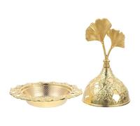 BESPORTBLE Brûleur D’Parfum Arabe en Alliage Doré Mini Taille Support à Cônes D’Parfum Décoratif pour Bureau Salon et Contemplation Brûleur D’Intérieur en Métal Vintage