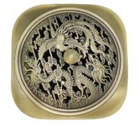 BESPORTBLE Brûleur de Parfum en Bronze Imitation Cuivre Dragon Sculpté Brûle-Poudre et Cône Décoration Intérieure Vintage pour Salon Centre de Table Porte-Parfum Compact et Élégant
