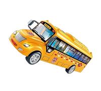 BESPORTBLE Bus Scolaire Simulation avec Sons et Lumières Modèle de Bus à pour Garçons Voiture Plastique pour Garçon Fille