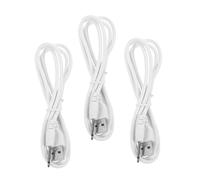 BESPORTBLE Câble de Charge DC USB 2,5 Mm 19 Mm Blanc en Caoutchouc Résistant à l'usure, Lot de 3 Pièces, pour Chargeur de Veilleuse et Appareils de Beauté