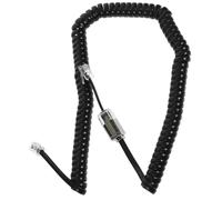 BESPORTBLE Câble Téléphonique Fixe 4P4C Rj9/Rj10/Rj22 Noir Lot de 2 Set de Connecteur Rotatif Anti-Nœuds Cordon Spiralé Rétractable Extensible Jusqu’À 15 Mètre pour Téléphone Fixe