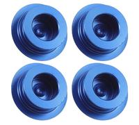 BESPORTBLE Cache-Poussière de Pédalier VTT Bleu 21-23 MM en Alliage d'Aluminium Léger et Résistant Lot de 4 Pièces Protection Anti-Poussière pour Manivelle Vélo Tout Terrain Compatible
