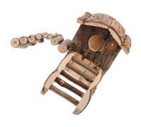 BESPORTBLE Cachette pour Hamster, Maison en Bois pour Souris et Petits Hamsters, Accessoire de Cage, Refuge Douillet et Sécurisé, Augmente L’activité