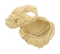 BESPORTBLE Cachette pour Reptiles - Grotte Décor Forêt Tropicale pour Lézards Geckos Araignées - Texture et Couleur Variables Intérieur Recouvrable de Mousse pour Terrarium