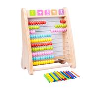 BESPORTBLE Cadre de Calcul Bois Multifonctionnel Éducatif Mathématique Garçon Fille Aide à Lapprentissage Précoce Montessori Sécurisé et Ludique pour Développer Mémoire