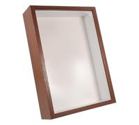 BESPORTBLE Cadre Photo Bois Pour Fleurs Séchées et Spécimens Cadre Flottant Transparent Bois de Noyer Épaisseur Décoration Murale et Pose Bureau Présentoir et Pratique