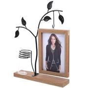 BESPORTBLE Cadre Photo en Fer Forgé à Double Face Guirlande Lumineuse LED, Décor de Terrarium Moderne et Créatif, Décoration Intérieure Chic pour Bar ou Présent de Pendaison de Crémaillère
