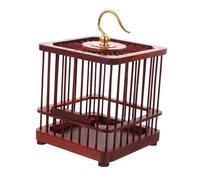 BESPORTBLE Cage à Oiseaux Chanteurs Tueur De Guêpes Cage De Voyage pour Oiseaux Jouets Calopsittes Jouets Perroquet Cage à Cailles Cabane Nid D'oiseau Corbeille Moustique en Bois Dark Grey