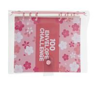 BESPORTBLE Cahier D'épargne A5 100 Jours avec Enveloppes Transparentes, Classeur Budgétaire Rose à Feuilles Détachables, Défi D'épargne pour Organiser et Suivre Économies au Quotidien