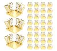 BESPORTBLE Caissettes à Chocolats Creuses Ajourées 50 Pcs Papier Doré Carré pour Emballage Bonbons Pâtisserie Fête Mariage Shower