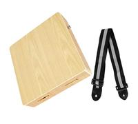 BESPORTBLE Cajon en Bois de Frêne de Chine Surface en Bois D'orme, Tambour Portable pour Jouer, Instrument de Percussion Compact Adapté aux Garçon et Filles et Adultes, pour Voyage et Éveil