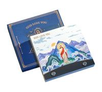 BESPORTBLE Calendrier de Table 3d Paysage Montagne Papier Bleu, à | Bureau et Maison, Compact Léger, Motif Spirituel, Emballage Présent, Style Créatif
