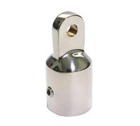 BESPORTBLE Capuchon D’extrémité à Œillet 2 Pièces Bimini | Tubes de Cadre Bimini, Deux Trous de Boulon 1/4, Finition Polie Miroir, Usage Marin