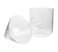 BESPORTBLE Carafe à Vin Oblique en Verre Transparent Distributeur Intégré et Seau à Glace en Verre - Set 1 Pièce pour Dégustation et Conservation Optimale du Vin Rouge