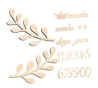 BESPORTBLE Cards Set Wooden Round Monthly Signs For Newborn Growth Announcement And Shower Decor Keepsake Photo Props For Social Media Sharing