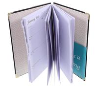 BESPORTBLE Carnet de Notes à Spirale A5 en Fer Noir pour Étudiants | Planification Hebdomadaire, Suivi des Comptes Compétences, Format Portable, Design Simple et Pratique