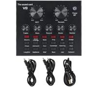 BESPORTBLE Carte Son Externe Professionnelle et Réglage Réverbération Microphone à Condensateur Puce Intelligente Noir Bruit pour Enregistrement Musical