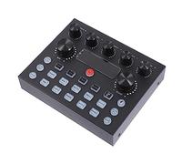 BESPORTBLE Carte Son Externe Professionnelle pour Ordinateur et Tablette Réglage Électronique du Ton et Reverbération, Boîtier en Fer Noir, Équipement pour Podcast et Streaming