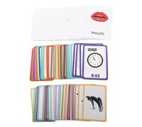 BESPORTBLE Cartes Flash Éducatives 108 Pièces pour Tout-Petits d'apprentissage Cognitif en Papier Coloré Bingo des Mots à Vue Jeu Sensoriel Garçon et Filles pour Éveil Précoce