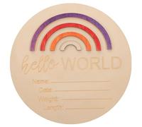 BESPORTBLE Cartes Mensuelles Bois Rondes Signe Naissance et Jalons Mois Accessoire Photo Décoratif pour Chambre Cadeau Original pour Nouveaux Parents