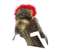 BESPORTBLE Casque de Guerrier Spartiate Doré en Plastique, Chapeau de Fête Taille Unique, Accessoire Cosplay pour Homme, Carnaval et Soirées Costumées, Casque Romain Décoratif