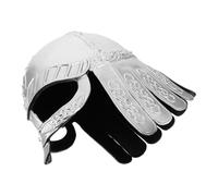 BESPORTBLE Casque Viking Argenté en Métal Léger pour Cosplay Médiéval, Accessoire de Costume Guerrier Unisexe, Coiffure de Chevalier, Carnaval, Fête à Thème et Cosplay Historique
