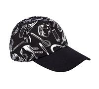 BESPORTBLE Casquette Cuisine Noire Motif Couteau Fourchette Confort Absorbant La Transpiration Pour Serveur Et Chef Restaurant Usage Professionnel