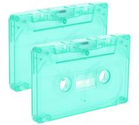 BESPORTBLE Cassettes Audio Vierges Décoratives 2 Pièces, Bande Vierge sans Noyau ni Boîtier, Couleur Vert Translucide, Matériel de Décoration pour Loisirs Créatifs et Fêtes, Compatible