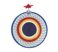 BESPORTBLE Cat Scratch Board and Lounge Bed for Indoor Cats Sisal Round Nest with Star Pattern Compact Design Protecting Furniture for Small Kittens