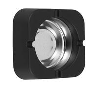 BESPORTBLE Cendrier Carré Noir 8,9 X 8,9 Cm en Fer et PP avec 4 Supports à Cigares, Petit Cendrier Stable pour Cigarettes et Cigares, pour Maison, Bureau, Terrasse et Bar